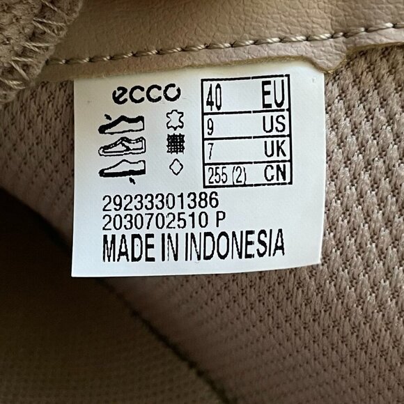 Ecco Soft 7 Casual Lo Cut Leather Lace Up Sneakers Neutral Soft Grey Sz 40 - Picture 10 of 13